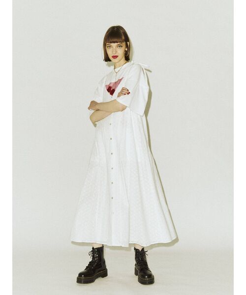 jouetie（ジュエティ）の「コットンレース2WAYワンピース（ワンピース・レディース・オフホワイト/ブラック/グリーン/ブルー・MEDIUM）」の7枚目の写真