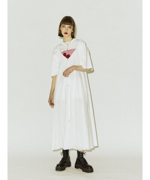 jouetie（ジュエティ）の「コットンレース2WAYワンピース（ワンピース・レディース・オフホワイト/ブラック/グリーン/ブルー・MEDIUM）」の6枚目の写真