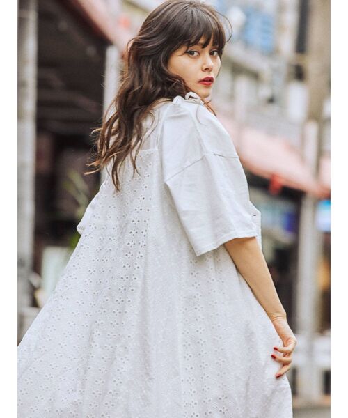 jouetie（ジュエティ）の「コットンレース2WAYワンピース（ワンピース・レディース・オフホワイト/ブラック/グリーン/ブルー・MEDIUM）」の17枚目の写真