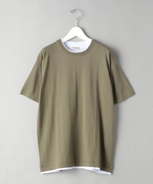 BEAUTY&YOUTH UNITED ARROWS（ビューティーアンドユースユナイテッドアローズ）の「BY ガスコットン レイヤード ニット Tシャツ（ニット/セーター・メンズ・オリーブ/ネイビー/ライトグレー・MEDIUM/X-LARGE/LARGE/SMALL）」の11枚目の写真