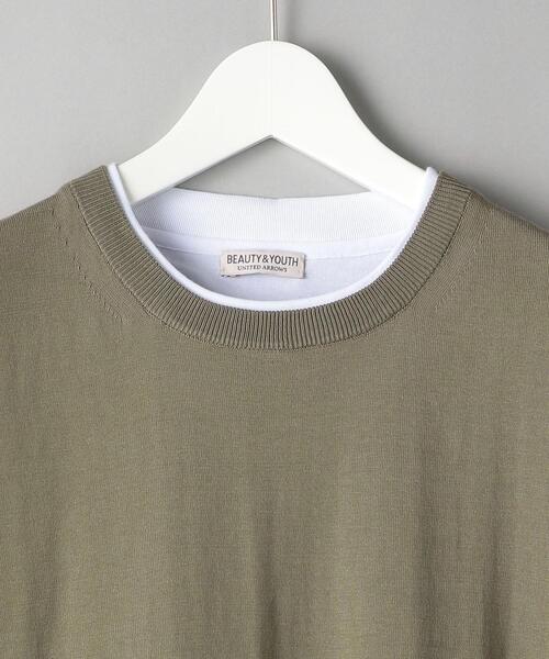 BEAUTY&YOUTH UNITED ARROWS（ビューティーアンドユースユナイテッドアローズ）の「BY ガスコットン レイヤード ニット Tシャツ（ニット/セーター・メンズ・オリーブ/ネイビー/ライトグレー・MEDIUM/X-LARGE/LARGE/SMALL）」の15枚目の写真