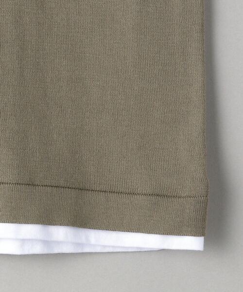 BEAUTY&YOUTH UNITED ARROWS（ビューティーアンドユースユナイテッドアローズ）の「BY ガスコットン レイヤード ニット Tシャツ（ニット/セーター・メンズ・オリーブ/ネイビー/ライトグレー・MEDIUM/X-LARGE/LARGE/SMALL）」の17枚目の写真
