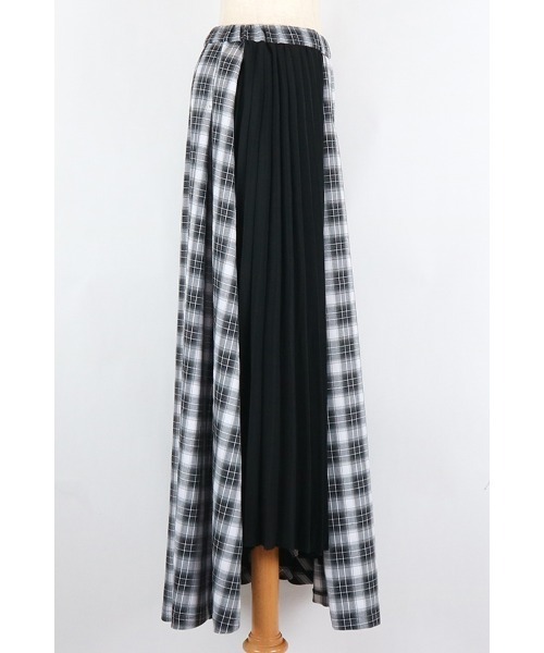 AULA AILA（アウラアイラ）の「サイドプリーツチェックスカート（スカート・レディース・ブラウン/ネイビー/ブラック・0）」の10枚目の写真