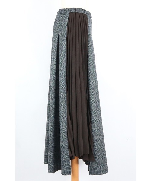 AULA AILA（アウラアイラ）の「サイドプリーツチェックスカート（スカート・レディース・ブラウン/ネイビー/ブラック・0）」の14枚目の写真