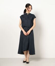 Jines | リネンAライン半袖ワンピース(ワンピース)