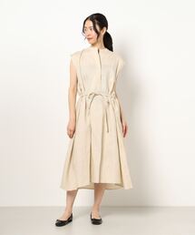Jines | リネンAライン半袖ワンピース(ワンピース)