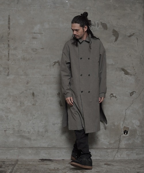 EGO TRIPPING(エゴトリッピング)の「mj7900-50DOUBLE BUTTON SHOPCOAT poplin コート(その他アウター・メンズ・カーキ/グレー・46/48)」の3枚目の写真