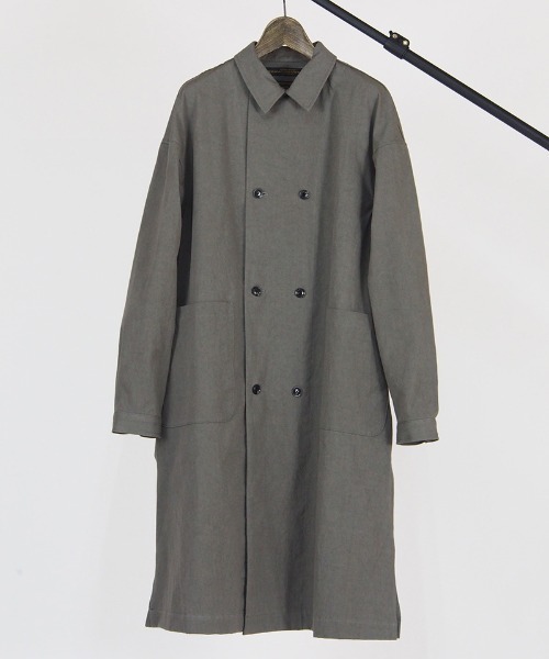 EGO TRIPPING(エゴトリッピング)の「mj7900-50DOUBLE BUTTON SHOPCOAT poplin コート(その他アウター・メンズ・カーキ/グレー・46/48)」の6枚目の写真