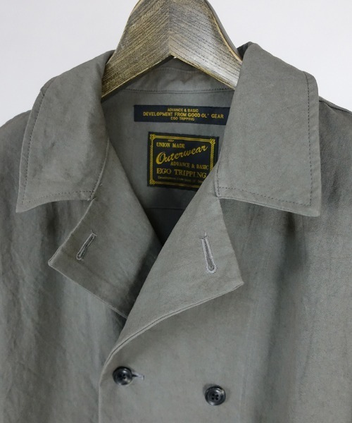 EGO TRIPPING(エゴトリッピング)の「mj7900-50DOUBLE BUTTON SHOPCOAT poplin コート(その他アウター・メンズ・カーキ/グレー・46/48)」の9枚目の写真
