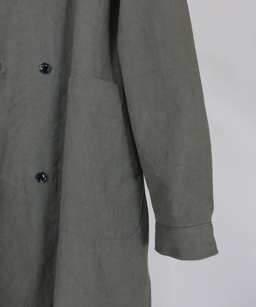 EGO TRIPPING(エゴトリッピング)の「mj7900-50DOUBLE BUTTON SHOPCOAT poplin コート(その他アウター・メンズ・カーキ/グレー・46/48)」の10枚目の写真