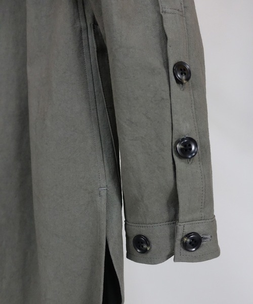 EGO TRIPPING(エゴトリッピング)の「mj7900-50DOUBLE BUTTON SHOPCOAT poplin コート(その他アウター・メンズ・カーキ/グレー・46/48)」の11枚目の写真