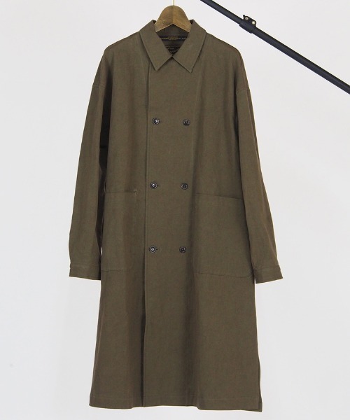 EGO TRIPPING(エゴトリッピング)の「mj7900-50DOUBLE BUTTON SHOPCOAT poplin コート(その他アウター・メンズ・カーキ/グレー・46/48)」の13枚目の写真