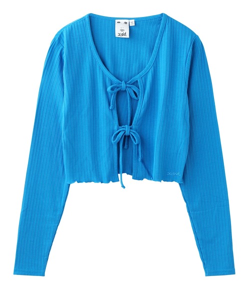 X-girl（エックスガール）の「CROPPED CARDIGAN（カーディガン