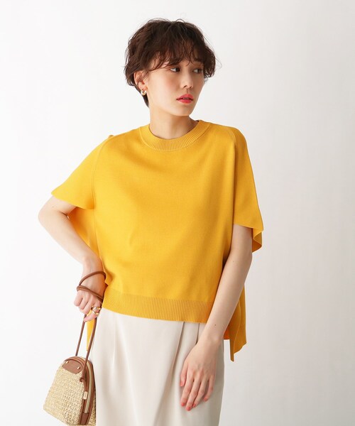 AG by aquagirl（エージーバイアクアガール）の「◆変形スリーブニット（ニット/セーター・レディース・イエロー/ブルー/ホワイト系・38/36）」の3枚目の写真