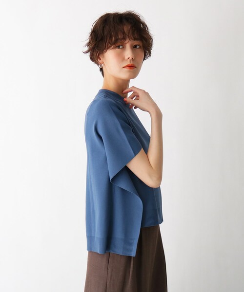 AG by aquagirl（エージーバイアクアガール）の「◆変形スリーブニット（ニット/セーター・レディース・イエロー/ブルー/ホワイト系・38/36）」の4枚目の写真