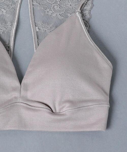 UNITED ARROWS（ユナイテッドアローズ）の「＜AROMATIQUE（アロマティック）＞バックレース ブラレット ■■■（ブラジャー・レディース・ライトグレー/ブラック・LARGE/MEDIUM）」の4枚目の写真