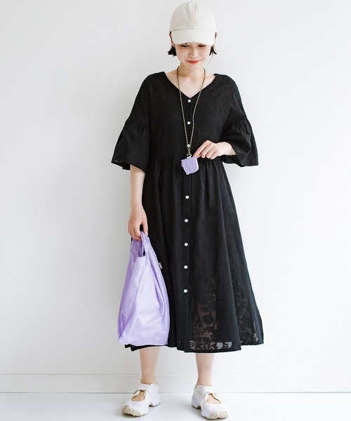 anello（アネロ）の「anello(R) CHICCO　サイズも機能も毎日使いにぴったり！たたまず持ち運べるショッピングバッグ（エコバッグ/サブバッグ・レディース・ネイビー/オリーブ/ラベンダー・ONE SIZE）」の6枚目の写真