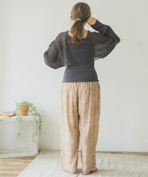 ITEMS URBANRESEARCH（アイテムズ アーバンリサーチ）の「柄プリーツパンツ（その他パンツ・レディース・ベージュ/ベージュ系その他/ブラック・FREE）」の20枚目の写真