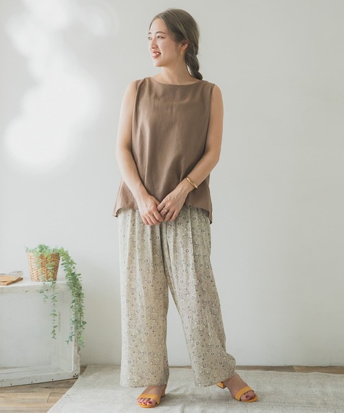 ITEMS URBANRESEARCH（アイテムズ アーバンリサーチ）の「柄プリーツパンツ（その他パンツ・レディース・ベージュ/ベージュ系その他/ブラック・FREE）」の18枚目の写真