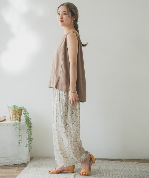 ITEMS URBANRESEARCH（アイテムズ アーバンリサーチ）の「柄プリーツパンツ（その他パンツ・レディース・ベージュ/ベージュ系その他/ブラック・FREE）」の17枚目の写真