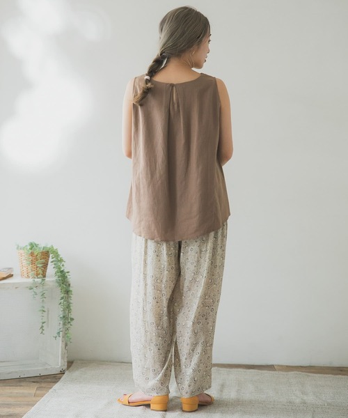 ITEMS URBANRESEARCH（アイテムズ アーバンリサーチ）の「柄プリーツパンツ（その他パンツ・レディース・ベージュ/ベージュ系その他/ブラック・FREE）」の16枚目の写真