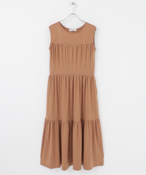 URBAN RESEARCH Sonny Label（アーバンリサーチサニーレーベル）の「ノースリーブティアードカットワンピース（ワンピース・レディース・ブラック/カーキ/モカ・FREE）」の22枚目の写真