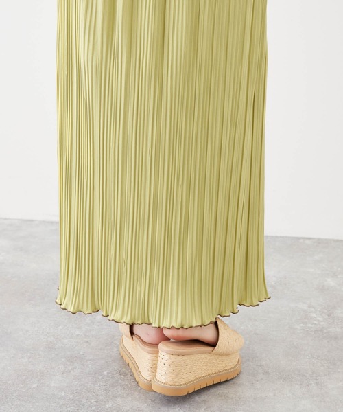 mikke（ミッケ）の「メロー配色パイピング アシンメトリープリーツスカート（スカート・レディース・ブラック/ベージュ/グリーン・FREE）」の22枚目の写真