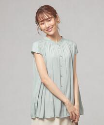 closet story | ＜closet story（クローゼットストーリー）＞Pカッセンジョーゼット フレンチスリーブ [ブラウス] -手洗い可能-(シャツ/ブラウス)