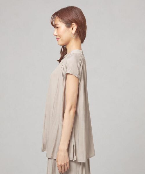 closet story（クローゼットストーリー）の「＜closet story（クローゼットストーリー）＞Pカッセンジョーゼット フレンチスリーブ [ブラウス] -手洗い可能-（シャツ/ブラウス・レディース・ホワイト/ベージュ/ライム・FREE）」の5枚目の写真