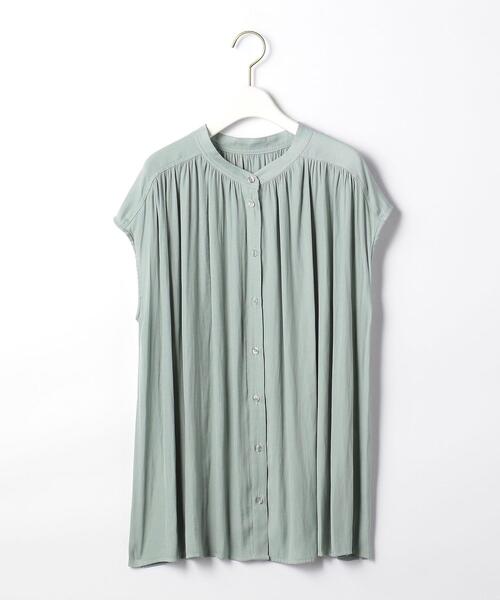 closet story（クローゼットストーリー）の「＜closet story（クローゼットストーリー）＞Pカッセンジョーゼット フレンチスリーブ [ブラウス] -手洗い可能-（シャツ/ブラウス・レディース・ホワイト/ベージュ/ライム・FREE）」の13枚目の写真