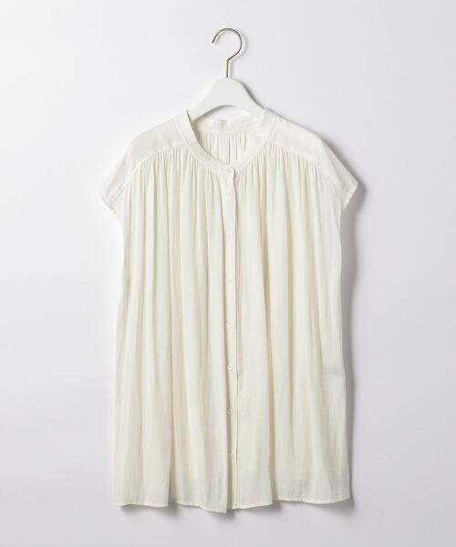 closet story（クローゼットストーリー）の「＜closet story（クローゼットストーリー）＞Pカッセンジョーゼット フレンチスリーブ [ブラウス] -手洗い可能-（シャツ/ブラウス・レディース・ホワイト/ベージュ/ライム・FREE）」の19枚目の写真