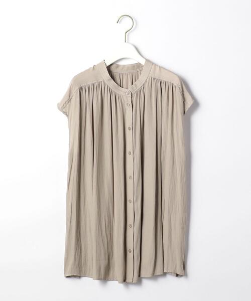 closet story（クローゼットストーリー）の「＜closet story（クローゼットストーリー）＞Pカッセンジョーゼット フレンチスリーブ [ブラウス] -手洗い可能-（シャツ/ブラウス・レディース・ホワイト/ベージュ/ライム・FREE）」の21枚目の写真