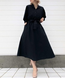 Q | ベルト付きギャザーワンピース(ワンピース)