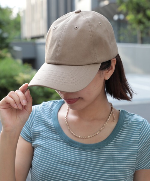 United Athle（ユナイテッドアスレ）の「【United Athle】cotton twill low cap / コットンツイル ローキャップ 9670（キャップ・レディース・ブラック/ネイビー/オリーブ/ホワイト/ブルー/スミクロ/サンドベージュ/グリーン/キャメル/アイボリー/ライトベージュ/スモークピンク/モーブ系/インディゴブルー・FREE）」の6枚目の写真