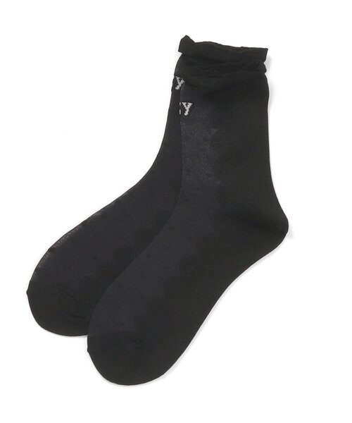 algy(アルジー)の「ガーリードットシースルークルーソックス(ソックス/靴下・キッズ・ブラック/ミント/オフホワイト・21/24)」の3枚目の写真