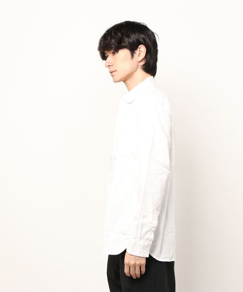 yield（イールド）の「【yield select apparel】フェイクプルオーバー ラウンドシャツ 15-101（シャツ/ブラウス・メンズ・ホワイト/ライトベージュ/ネイビー・M/L/LL/XXL）」の4枚目の写真