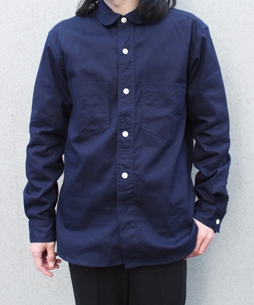 yield（イールド）の「【yield select apparel】フェイクプルオーバー ラウンドシャツ 15-101（シャツ/ブラウス・メンズ・ホワイト/ライトベージュ/ネイビー・M/L/LL/XXL）」の2枚目の写真