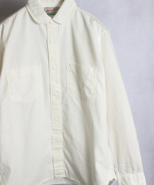 yield（イールド）の「【yield select apparel】フェイクプルオーバー ラウンドシャツ 15-101（シャツ/ブラウス・メンズ・ホワイト/ライトベージュ/ネイビー・M/L/LL/XXL）」の6枚目の写真