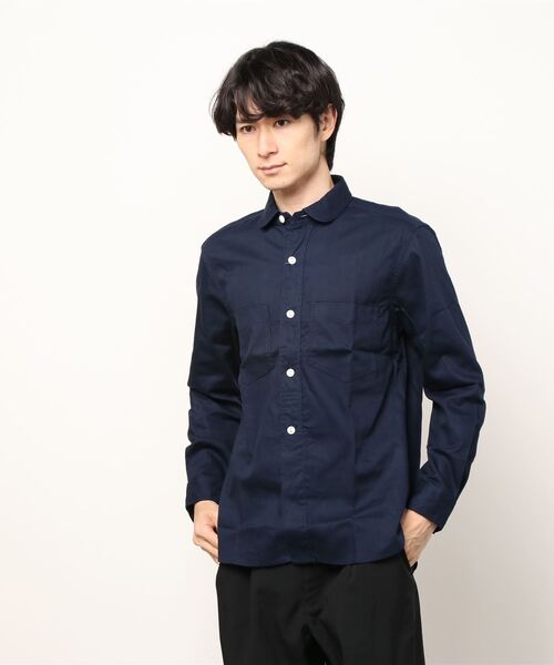 yield（イールド）の「【yield select apparel】フェイクプルオーバー ラウンドシャツ 15-101（シャツ/ブラウス・メンズ・ホワイト/ライトベージュ/ネイビー・M/L/LL/XXL）」の14枚目の写真