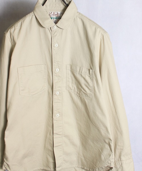 yield（イールド）の「【yield select apparel】フェイクプルオーバー ラウンドシャツ 15-101（シャツ/ブラウス・メンズ・ホワイト/ライトベージュ/ネイビー・M/L/LL/XXL）」の12枚目の写真