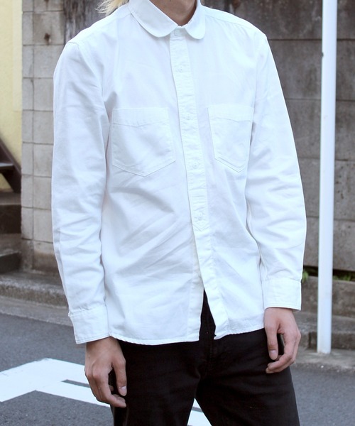 yield（イールド）の「【yield select apparel】フェイクプルオーバー ラウンドシャツ 15-101（シャツ/ブラウス・メンズ・ホワイト/ライトベージュ/ネイビー・M/L/LL/XXL）」の19枚目の写真