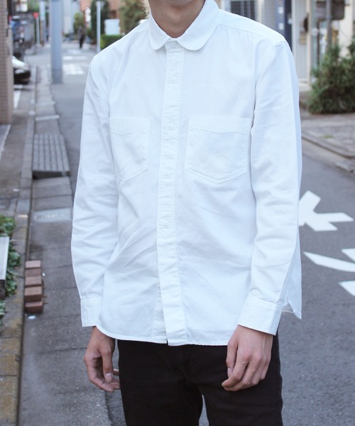 yield（イールド）の「【yield select apparel】フェイクプルオーバー ラウンドシャツ 15-101（シャツ/ブラウス・メンズ・ホワイト/ライトベージュ/ネイビー・M/L/LL/XXL）」の20枚目の写真