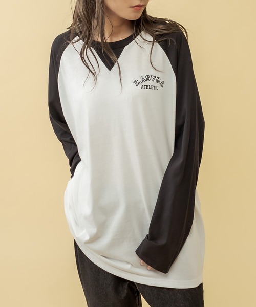 RASVOA（ラスボア）の「ＡＴＨＬＥＴＩＣラグランロンＴ（Tシャツ/カットソー・レディース・ブラック/レッド/グリーン・FREE）」の17枚目の写真