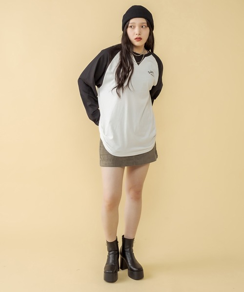 RASVOA（ラスボア）の「ＡＴＨＬＥＴＩＣラグランロンＴ（Tシャツ/カットソー・レディース・ブラック/レッド/グリーン・FREE）」の9枚目の写真