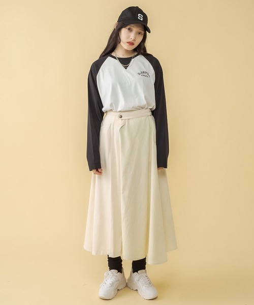 RASVOA（ラスボア）の「ＡＴＨＬＥＴＩＣラグランロンＴ（Tシャツ/カットソー・レディース・ブラック/レッド/グリーン・FREE）」の14枚目の写真