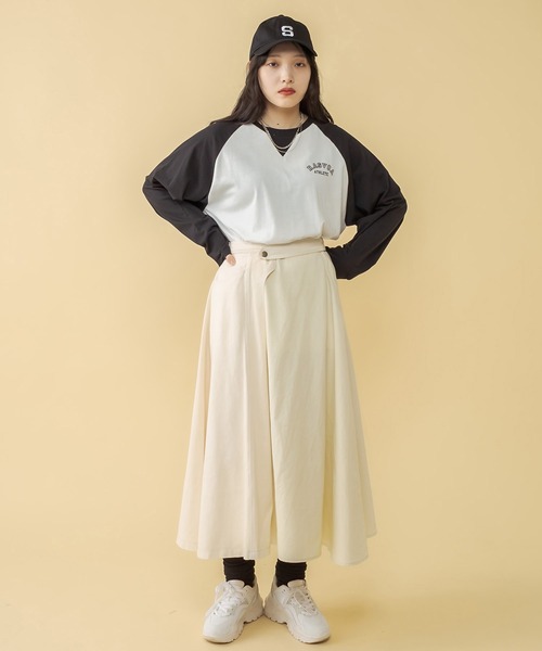 RASVOA（ラスボア）の「ＡＴＨＬＥＴＩＣラグランロンＴ（Tシャツ/カットソー・レディース・ブラック/レッド/グリーン・FREE）」の15枚目の写真