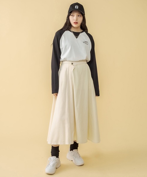 RASVOA（ラスボア）の「ＡＴＨＬＥＴＩＣラグランロンＴ（Tシャツ/カットソー・レディース・ブラック/レッド/グリーン・FREE）」の16枚目の写真