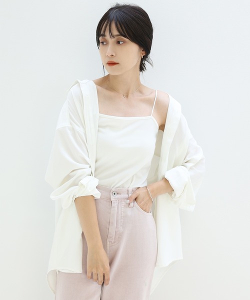 one after another NICE CLAUP（ワンアフターアナザーナイスクラップ）の「ビタミンカラーシャツ（シャツ/ブラウス・レディース・オフホワイト/ピンク/グリーン/ラベンダー/ライトベージュ・FREE）」の21枚目の写真