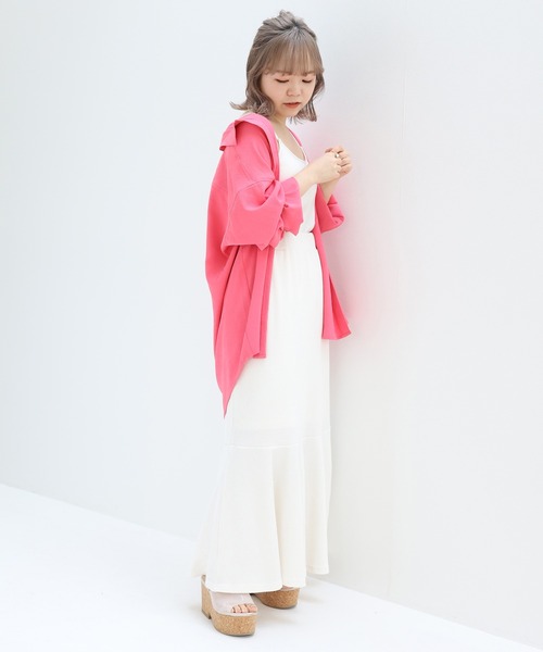 one after another NICE CLAUP（ワンアフターアナザーナイスクラップ）の「ビタミンカラーシャツ（シャツ/ブラウス・レディース・オフホワイト/ピンク/グリーン/ラベンダー/ライトベージュ・FREE）」の16枚目の写真