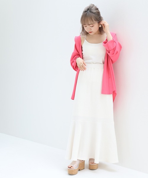 one after another NICE CLAUP（ワンアフターアナザーナイスクラップ）の「ビタミンカラーシャツ（シャツ/ブラウス・レディース・オフホワイト/ピンク/グリーン/ラベンダー/ライトベージュ・FREE）」の17枚目の写真